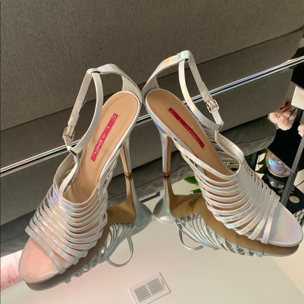 Iridescent Strappy Sandals